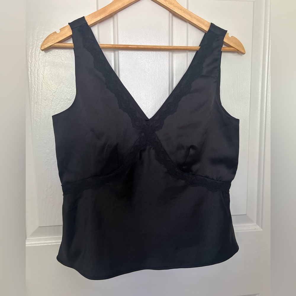 a new day Black Lace Trim Chemise